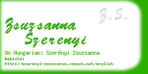 zsuzsanna szerenyi business card